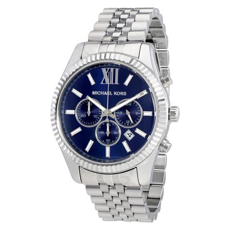 michael kors lexington chronograph navy dial men's watch mk8280|Michael Kors lexington chronograph.